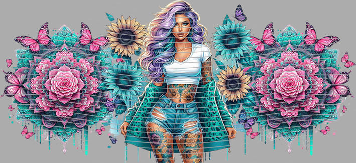 16oz Sunflower Girl-SU-238